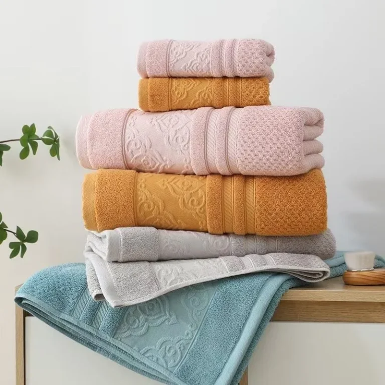 Cotton Towel / Bath Towel (Waffle / Honeycomb + Jacquard Edge)