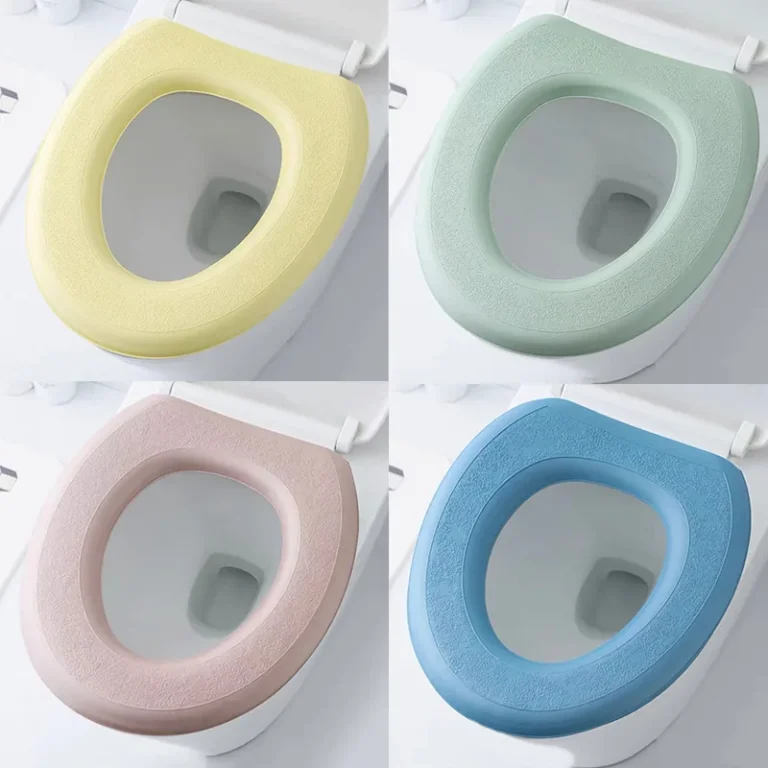 All-season Toilet Seat Cover – Embossed floral, solid multi-color