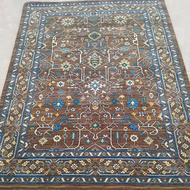 Living Room Coffee Table Rug – Persian / tribal geometric jacquard, multi-pa…
